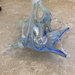 Vintage Murano Candy Dish Basket Multicolored Glass Sculpture Italy