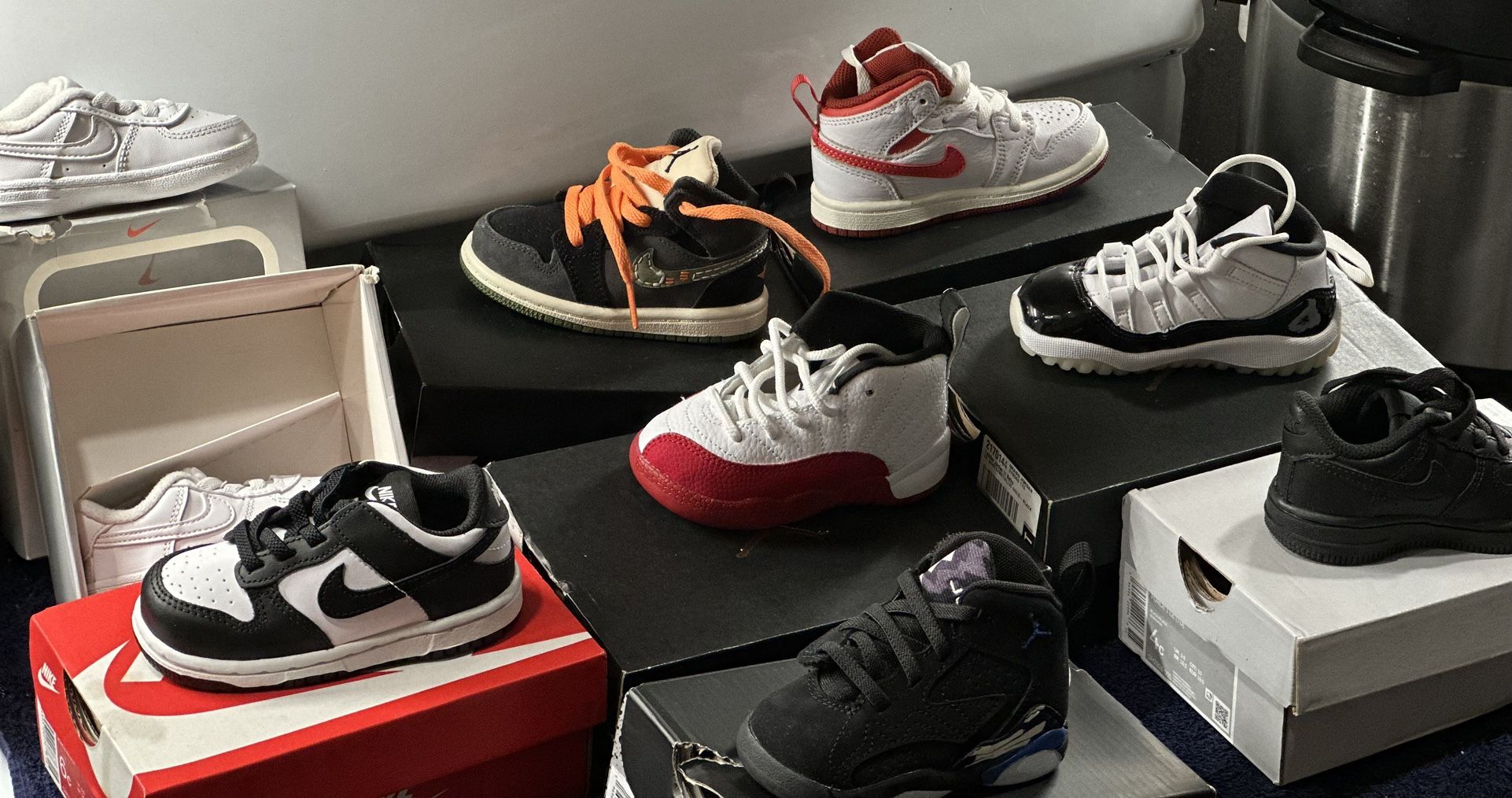 New Nikes And Jordan’s Ranging Sizes From 4c To 6c 