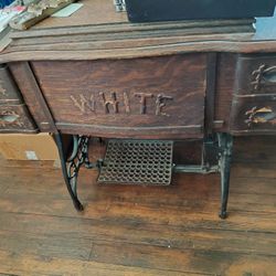Antique White Sewing machine