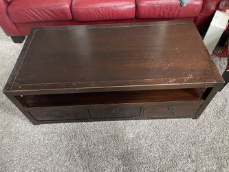 Pottery Barn Coffee Table And End Table W Drawers