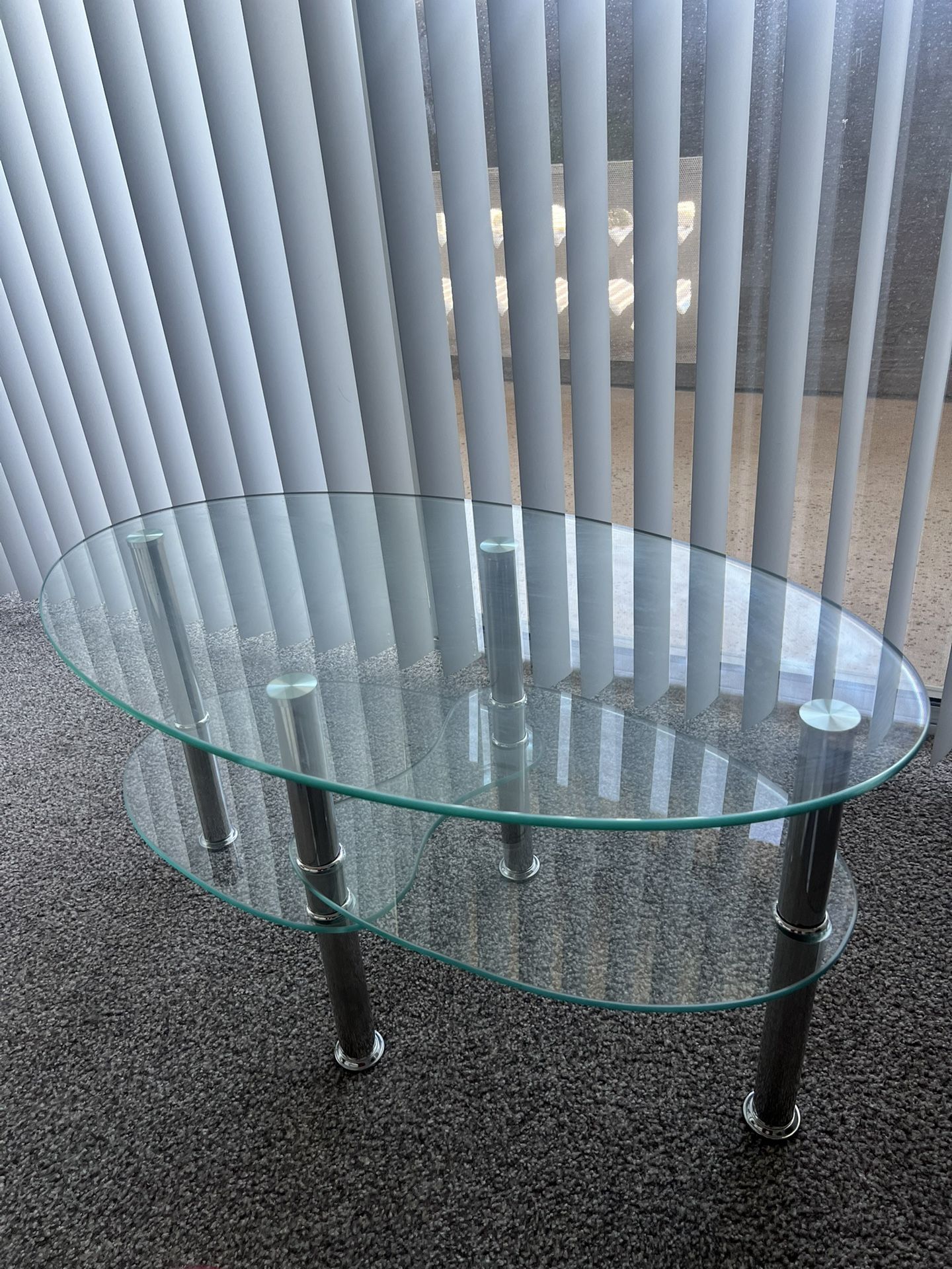 Small glass coffee table