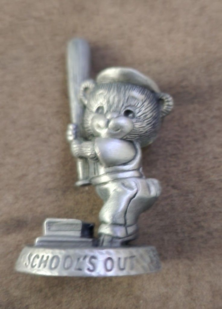 Teddy Bear Pewter Figurine 