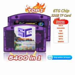 Summer Cart 64 -  32GB TF Card, N64/NES/SNES/GB/GBC.