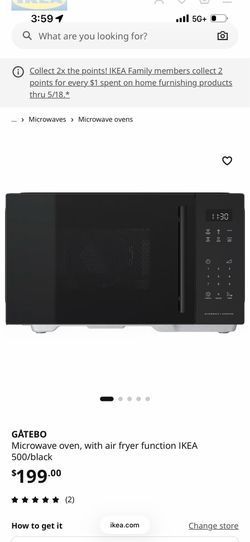GÅTEBO Microwave oven, with air fryer function IKEA 500/black