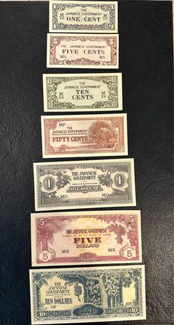 Japanese Government WW 2 Occupation Currency