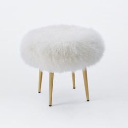 West Elm Magnolian Lamb Fur Bench
