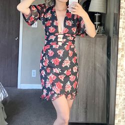 Lioness Low-cut Floral Dress