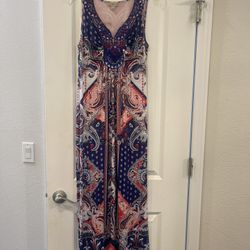 Red/white/Blue Ladies Maxi dress