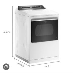 Whirlpool 7.4 cu. ft. 240-Volt Smart White Electric Dryer with AccuDry System and Steam Refresh, ENE