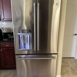 GE Cafe Refrigerator, Induction Stove, Microwave 