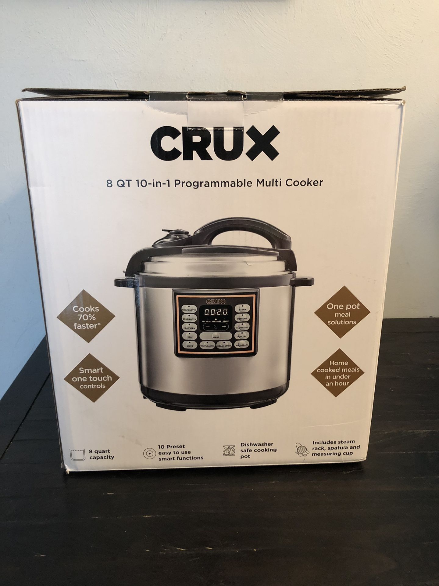 Crux 8 QT 10 in 1 programmable Instant pot Multicooker
