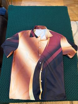 Brown button down