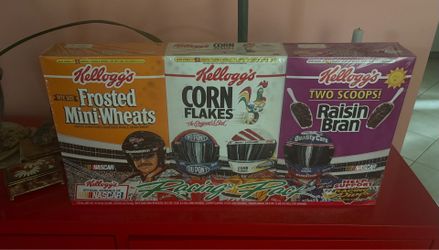 Vintage KELLOGG'S Cereal Box RACING PACK 1997 Earnhardt Labonte Gordon Jarrett SEALED!