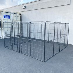 (New) $360 Heavy-Duty 10x10x5ft Large Dog Playpen with 16-Panels, Crate Kennel Exercise Gate