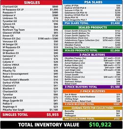 Pokémon Card Collection Inventory List