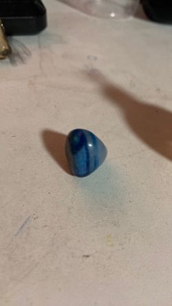 It is a blue smooth rock out of a mine