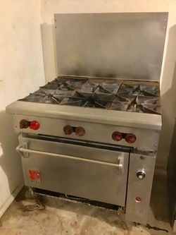 WOLF 6 BURNER STOVE WITH OVEN