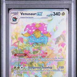 2023 POKEMON MEW EN VENUSAUR ex SPECIAL ILLUSTRATION RARE PSA 10 -GEM MINT
