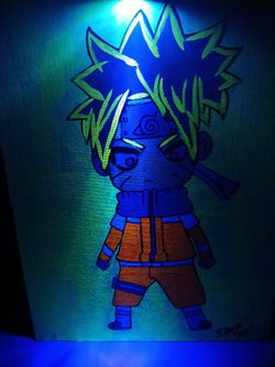 Naruto Blacklight Painting