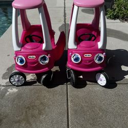 2 Pink Play Cars