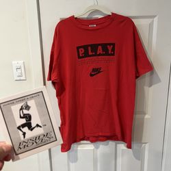 Vintage 90s Nike P.L.A.Y. Tee Shirt (Large)