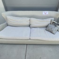 Walter E Smithe Linen Couch 