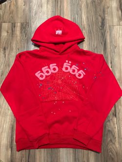 Red 555 Sp5der Hoodie