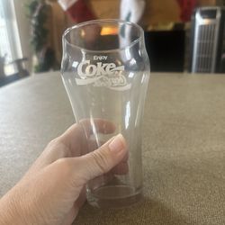 Coca-Cola “Enjoy Coke” Vintage Clear W/ White Lettering ~16oz