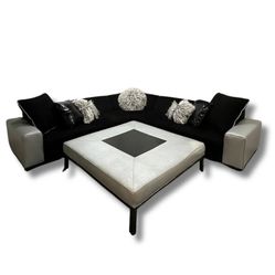 NY: Vintage Mid-Century Modern Sectional L-Shape Sofa