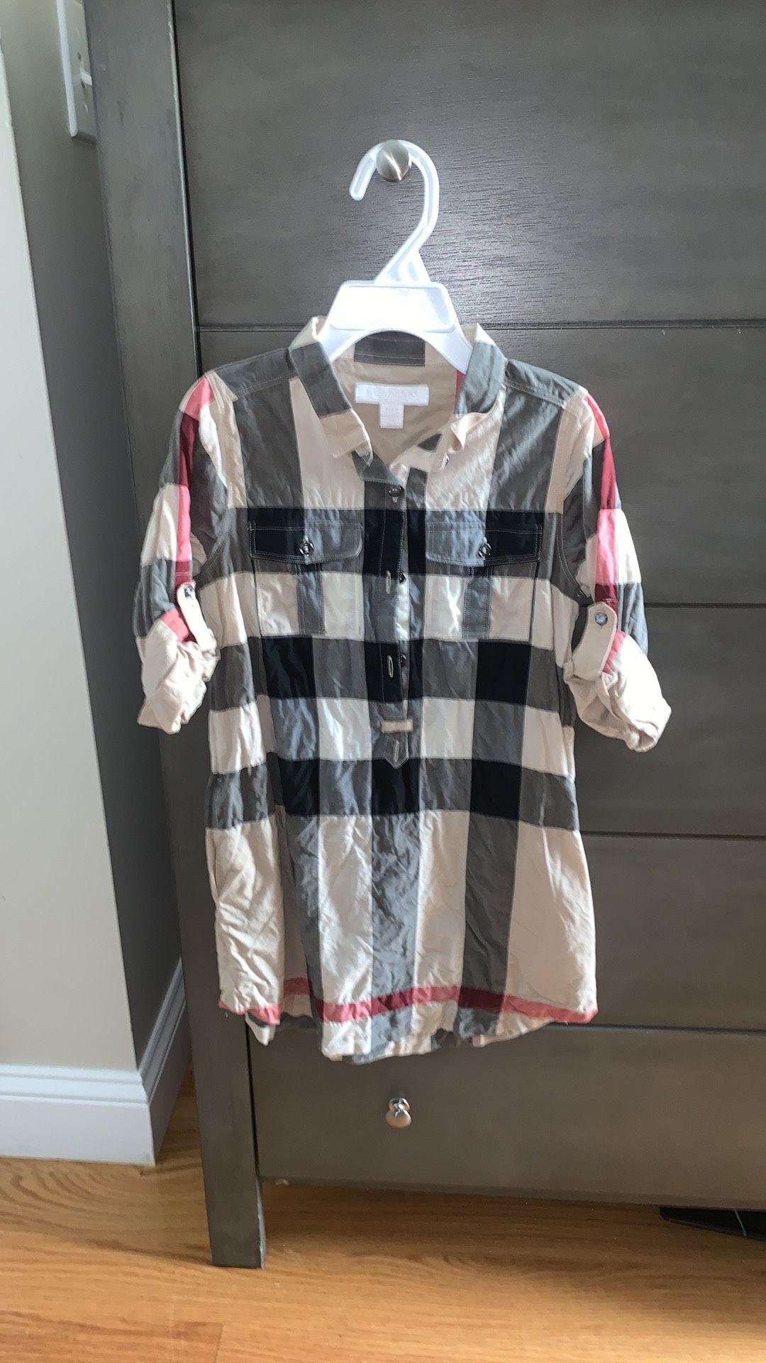 Burberry Girls Shirt dress 6Y EUC