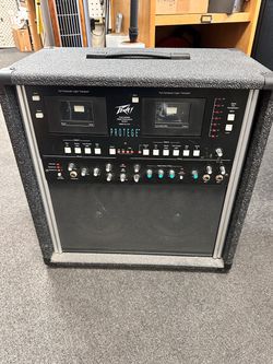 PEAVEY PROTEGE DUAL CASSETTE PA / KARAOKE MACHINE 2 CHANNEL AS IS