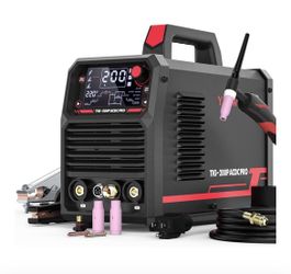 YESWELDER 200A AC/DC Aluminum Tig Welder with Pulse Large LED Display, Digital Inverter STICK/TIG 110/220V Dual Voltage TIG Welding Machine TIG-200P A