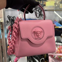 Versace LA Medusa Top Handle Bag with Chain 