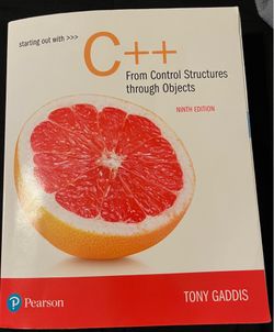 C++ From Control Structures Through Objects Textbook