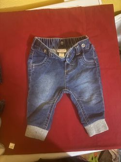 Baby Cat & Jack Jeans with Ribbed Cuffs. 0/3 months