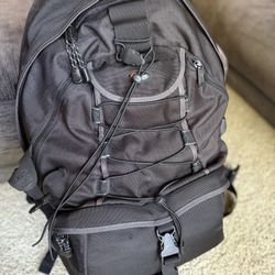 LOWEPRO Compu AW Black Padded Camera Laptop Backpack Bag 21" w/ Waterproof Cover
