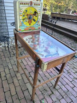 Vintage State Fair Strength Tester Pinball Machine by Superior Toy Co.