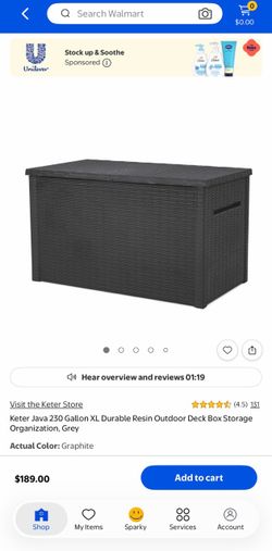XXL 200+ Gallon Brown Resin Patio Deck Box (OBO / Delivery Available)