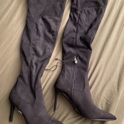 Women Above The Knee Black Boots Sz 8.5 Brand New