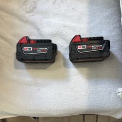 2 Milwaukee Batteries 
