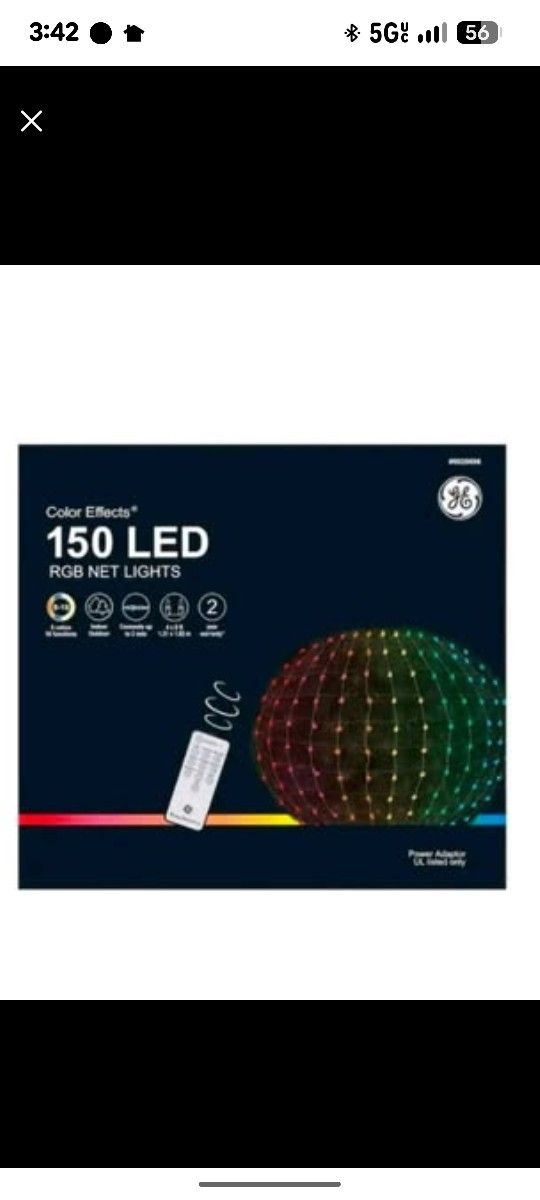 Christmas color changing lights GE 1.5-ft LED RGB Ornament with Color Changing Lights