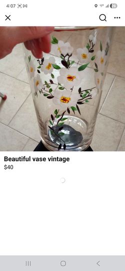 Vintage handpainted vase