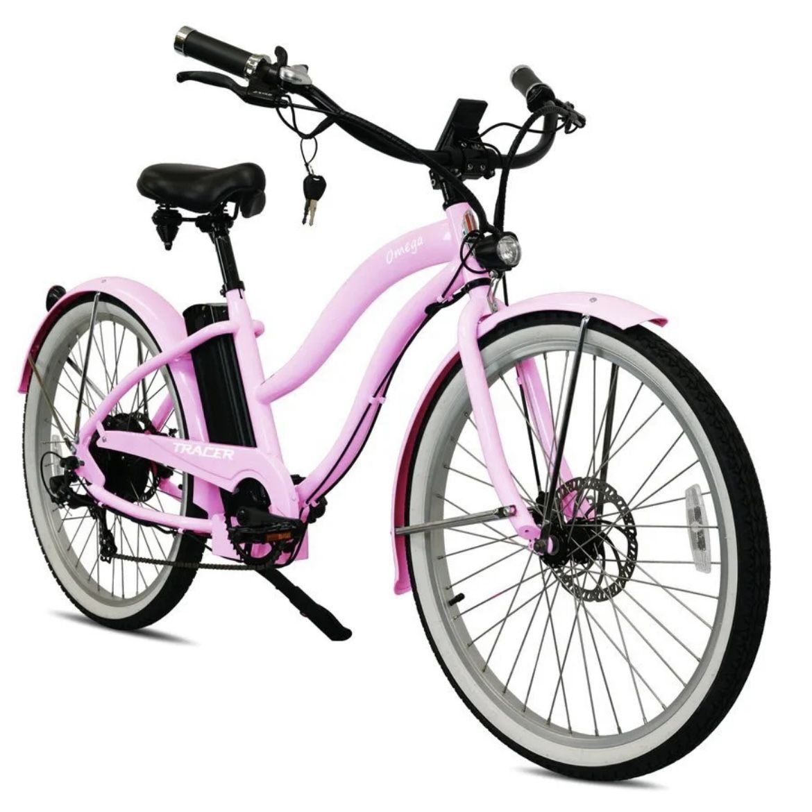 Tracer OMEGA Women's 500W 48V 26" 7 Speed Step-Through Fat Tire Electric Bike