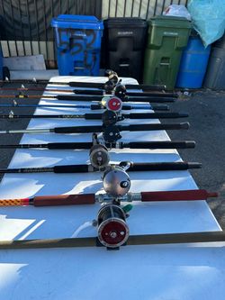 Lot of 10 fishing rods