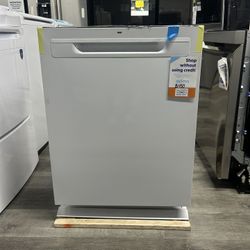 GE - Top Control Dishwasher In White 