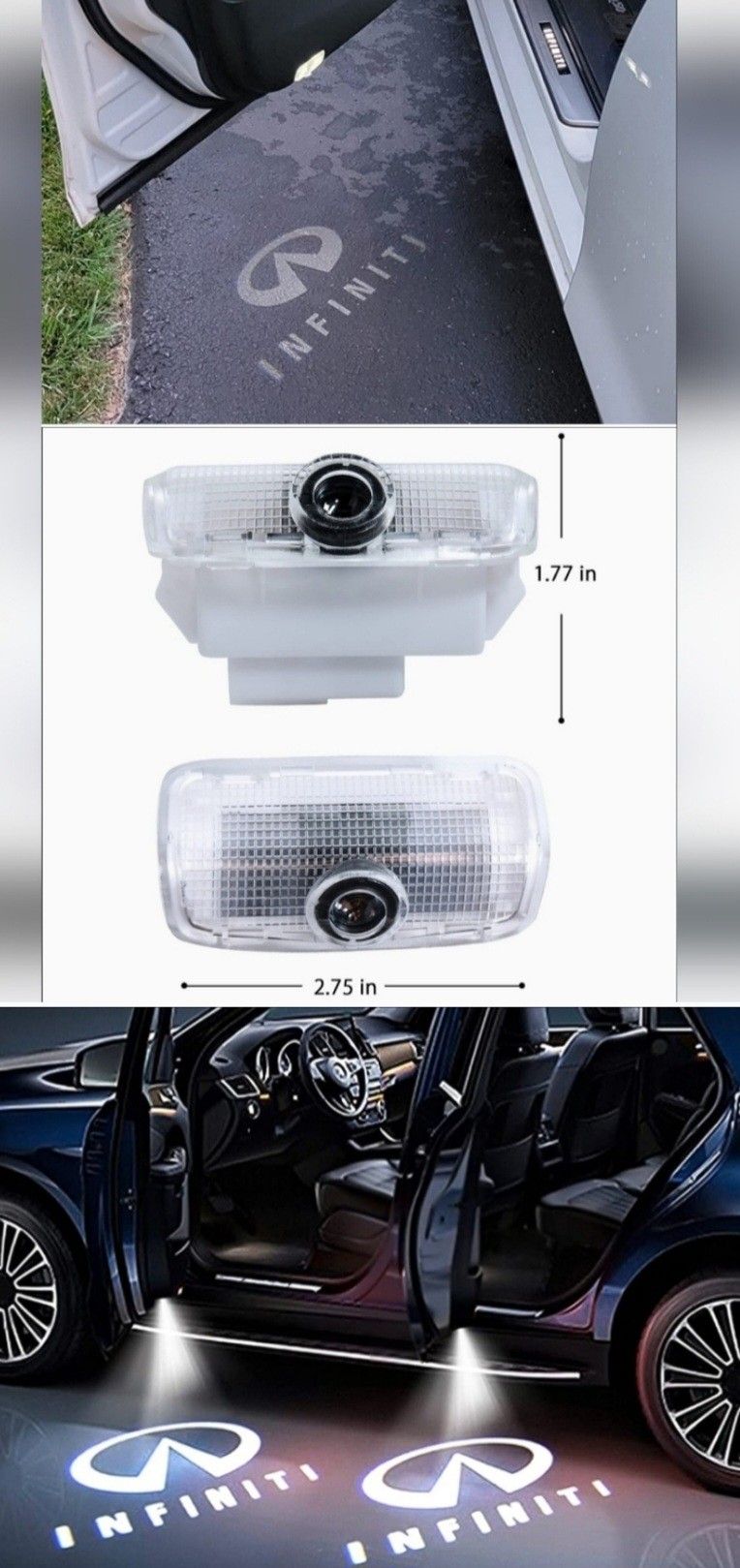 4 Infiniti Door Projector Welcome Puddle Lights Easy Plug And Play SHIPPING AVAILABLE 