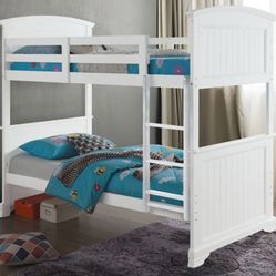 Brand New White Twin Size Bunk Bed 