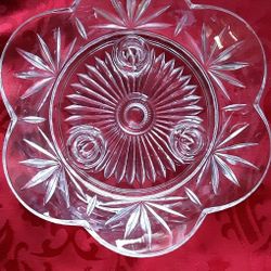 PRINCESS HOUSE LEAD CRYSTAL CANDLEBOWL FOR 3 CANDLES.  NIB $25.  HAVE MANY OTHER ITEMS.  CHECK MY PROFIE PCTURES.