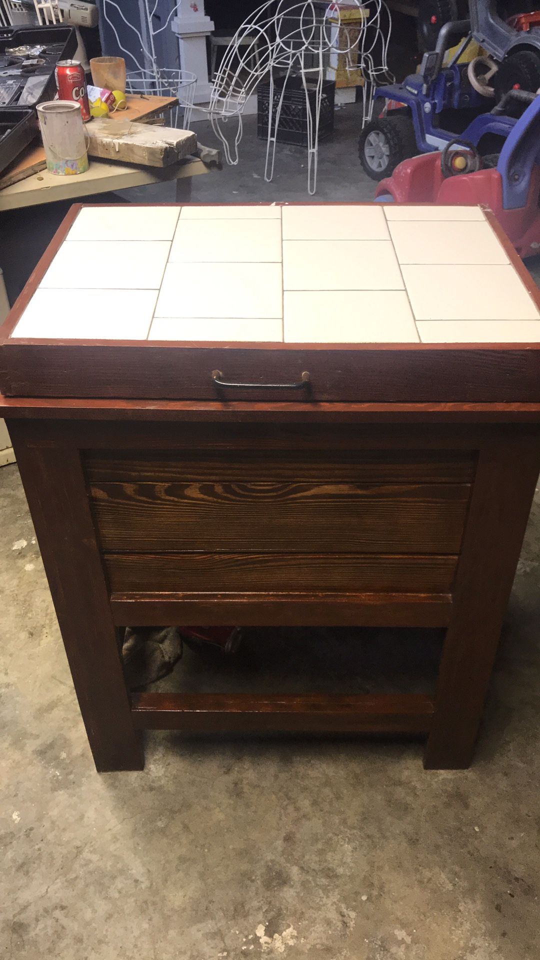 Cooler with wood frame $80 obo