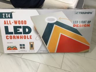 New LED Wooden Cornhole 